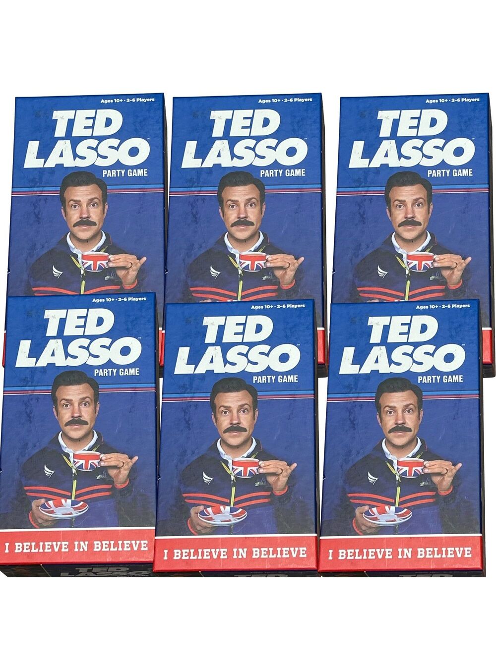 Ted Lasso Party Game I Believe in Believe Family Game Night 6 Pack New Sealed